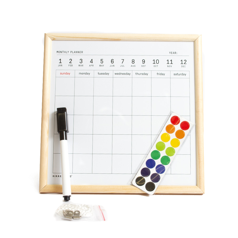 Kikkerland, White Board, Calendar, Mini